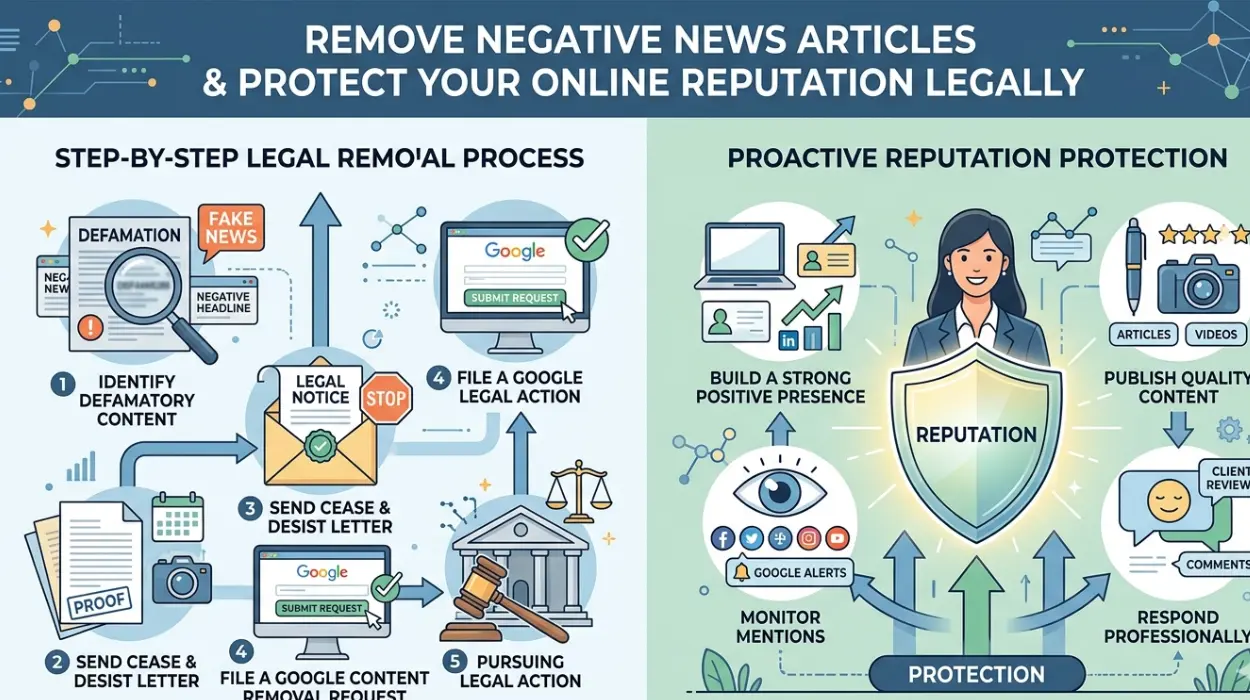 Remove Negative News Articles from Google Legally
