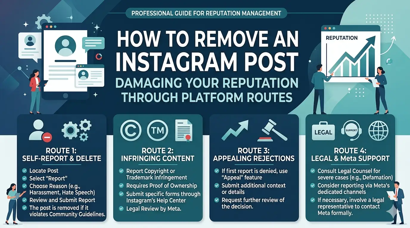 How to Remove an Instagram Post Damaging Your Reputation Through Platform Routes