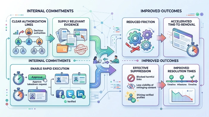 Which internal commitments improve outcomes while a provider acts