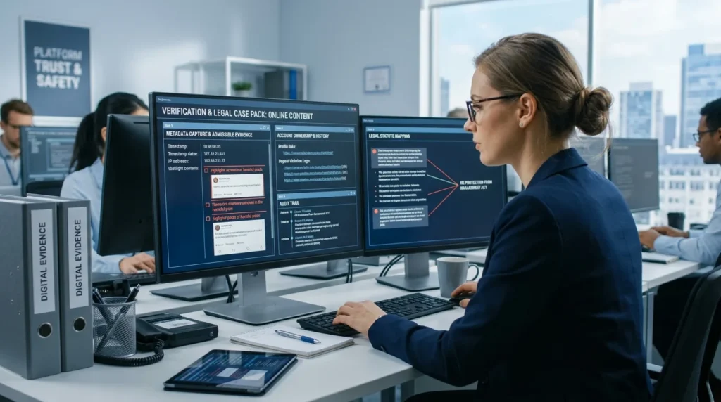 Which verification steps ensure the service reduces legal and reputational risk