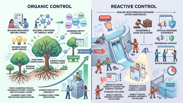 Which works better reactive or organic control