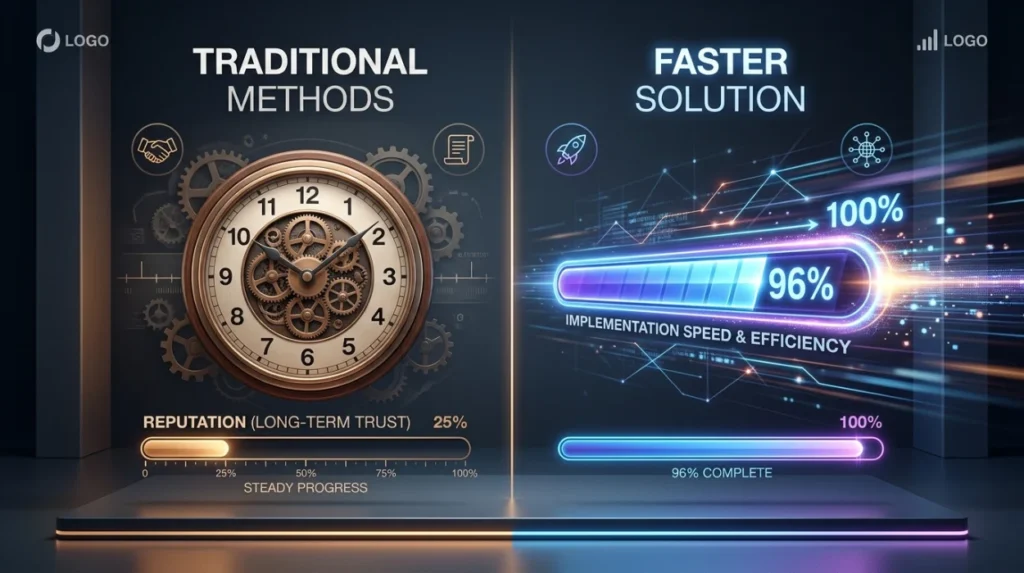 Which option provides faster reputation improvement?