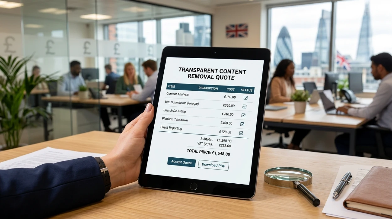 Get a Transparent Content Removal Service Quote Tailored to Your UK Case