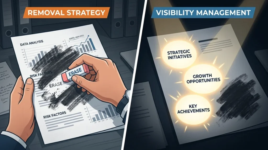 How Do Removal Strategies Compare With Visibility Management Strategies?
