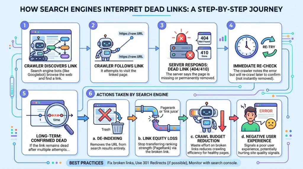 How Do Search Engines Interpret Dead Links?
