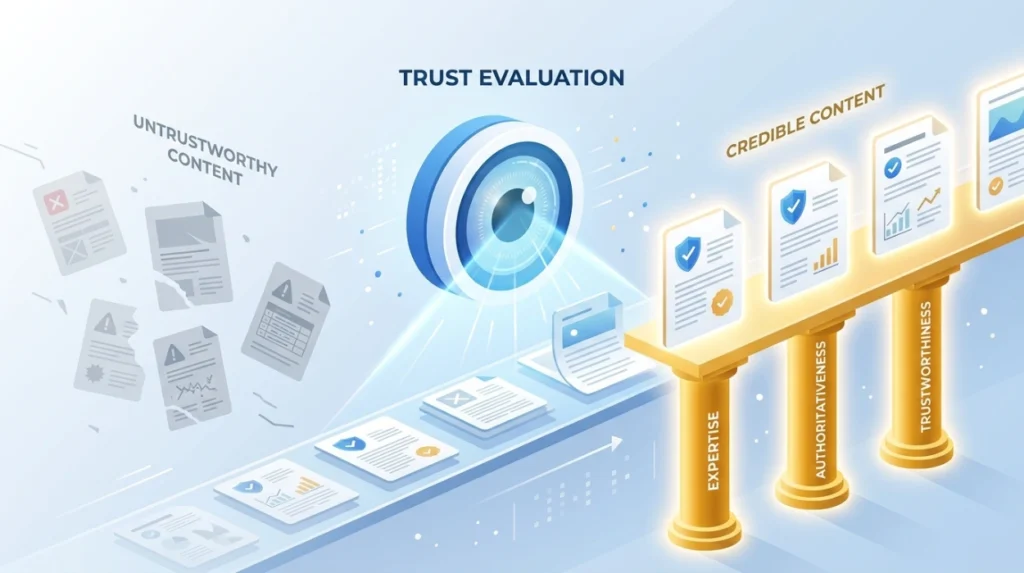 How Do Search Engines Interpret Trust and Credibility?