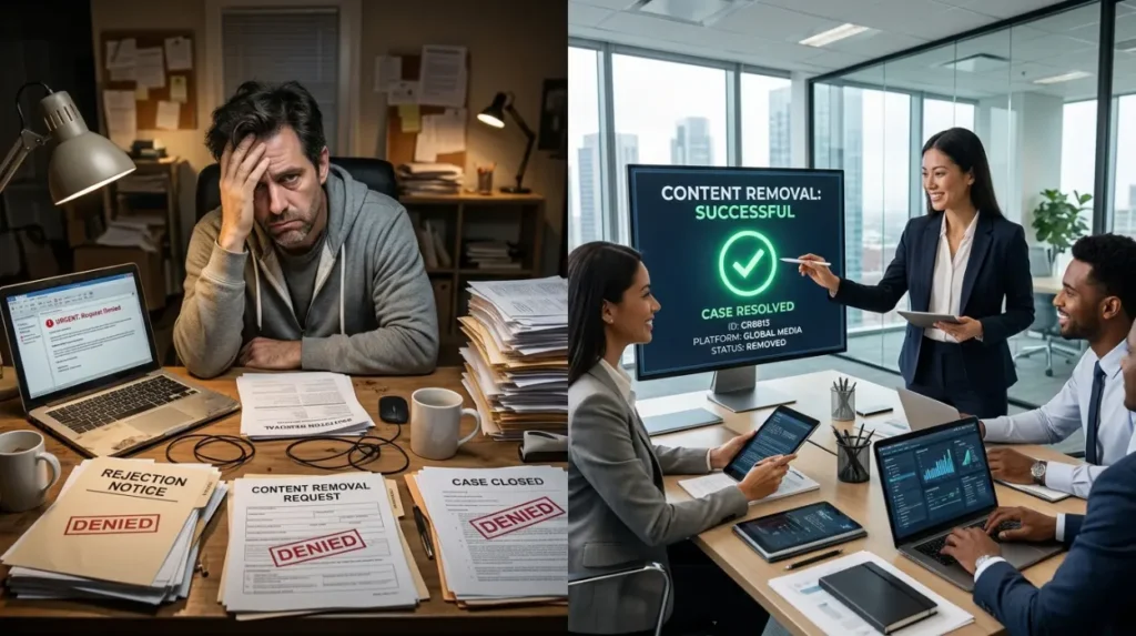 Why is professional support more effective than handling removal independently?
