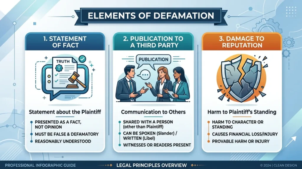 What Elements Must Exist for a Statement to Be Defamatory?