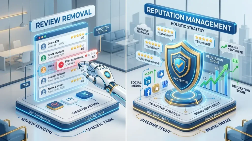 What Is the Difference Between Review Removal and Reputation Management?