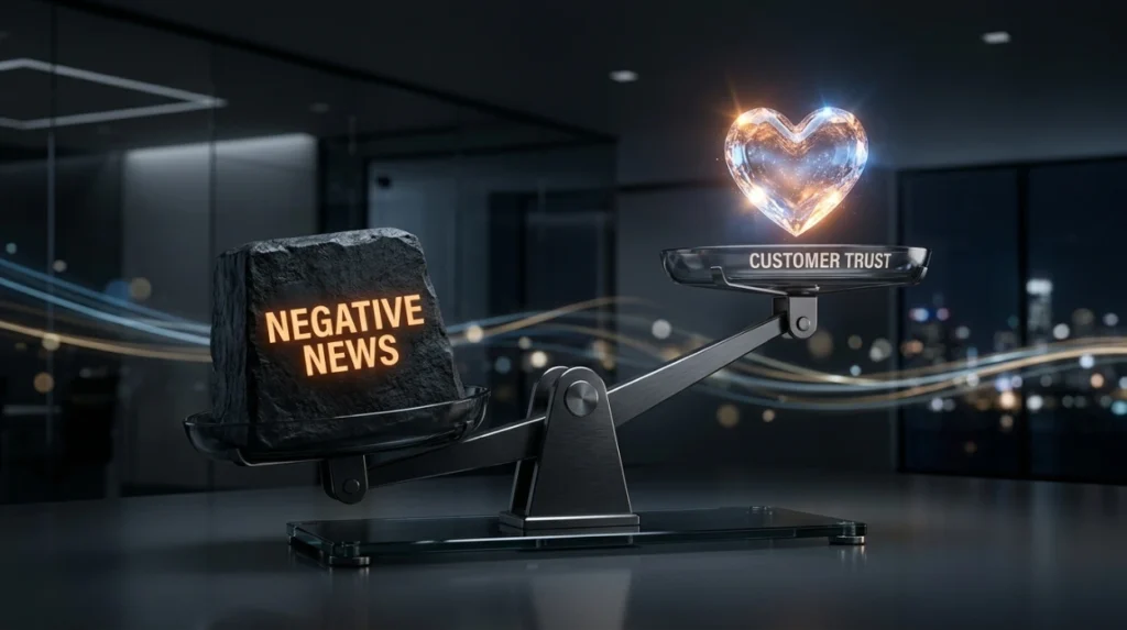What Is the Relationship Between Negative News and Customer Trust?