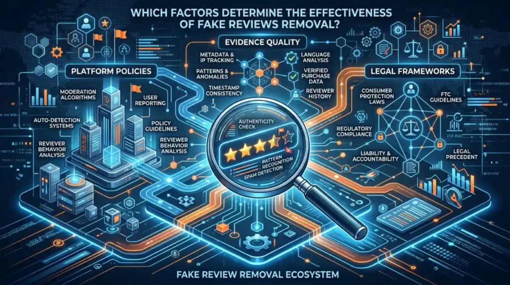 Which Factors Determine the Effectiveness of Fake Reviews Removal?
