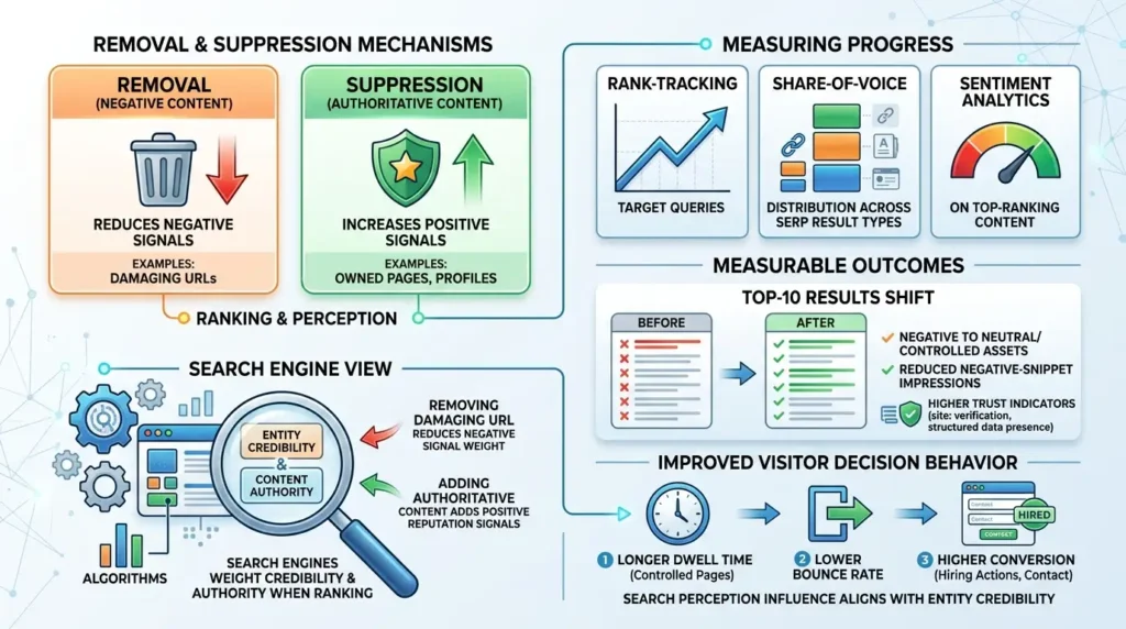Which evidence proves reputation management impacts rankings and public perception