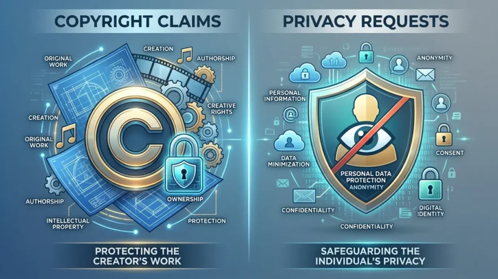How Do Copyright Claims Compare With Privacy Requests?