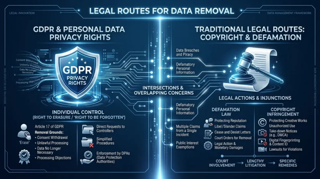 How Does GDPR Compare With Other Legal Routes for Removing Personal Information?