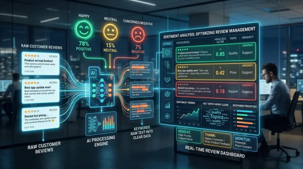 How Does Sentiment Analysis Contribute to Review Management?