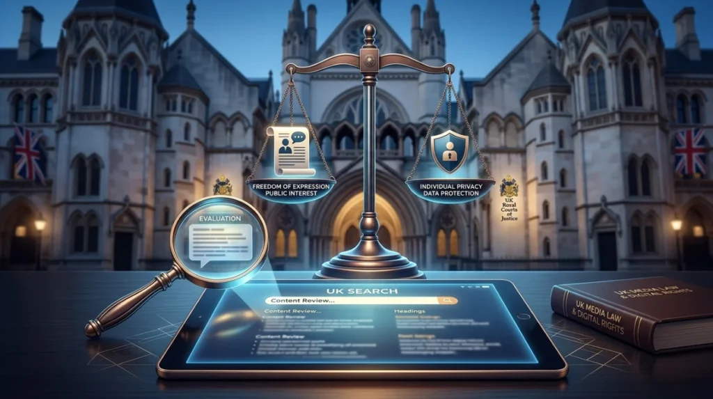 How are Google removal requests evaluated in the UK?