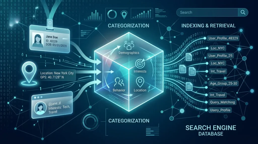 How do search engines interpret personal information?