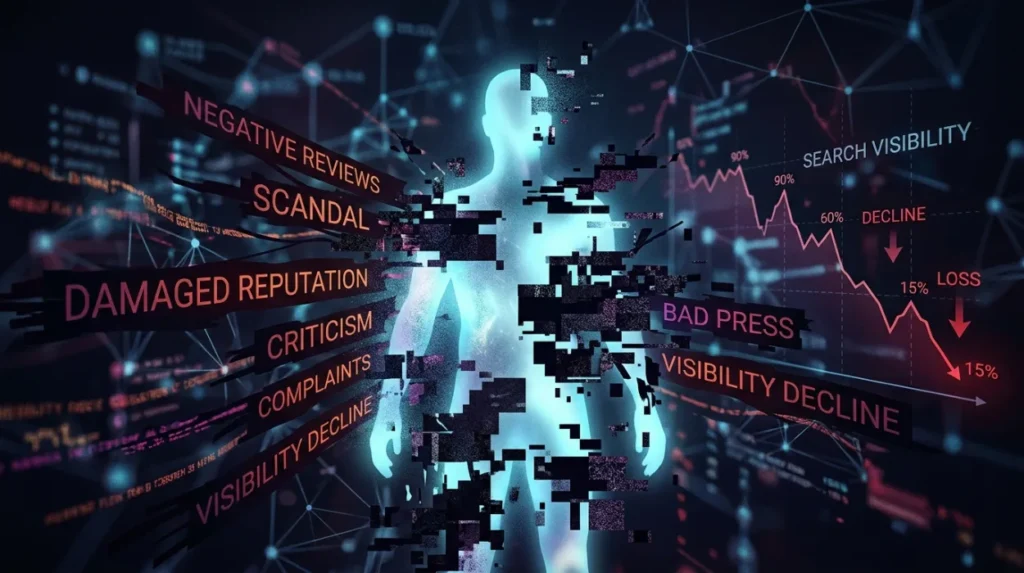 How does defamatory content affect search visibility and reputation?