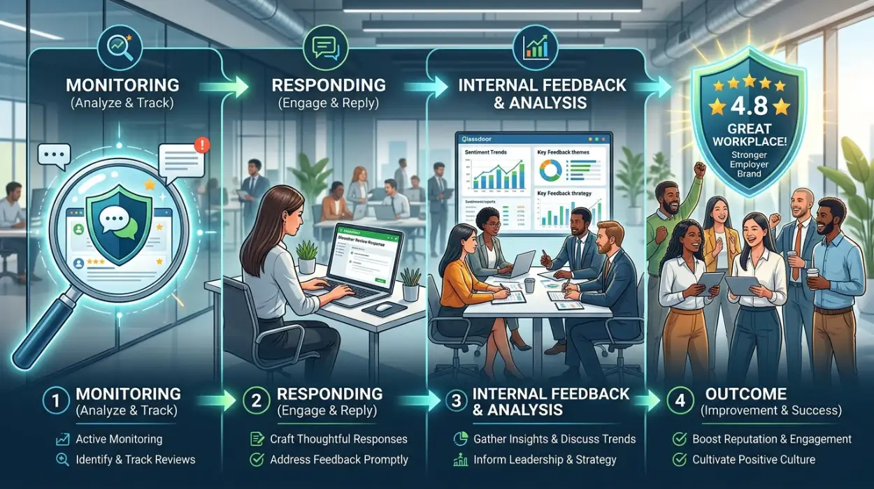 What an Employer Glassdoor Review Management Strategy Involves From Start to Finish