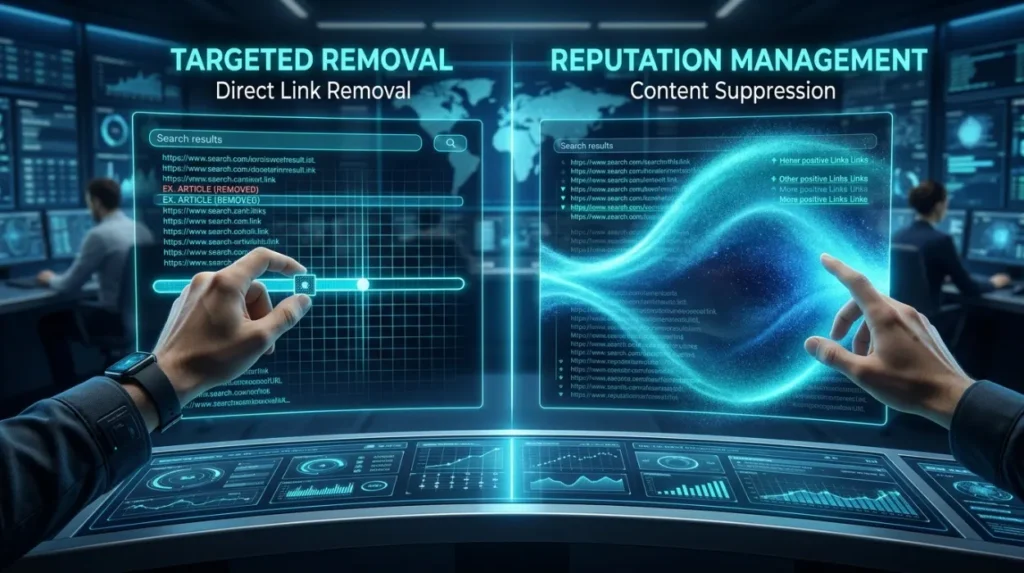 Which approach provides greater control over search visibility?