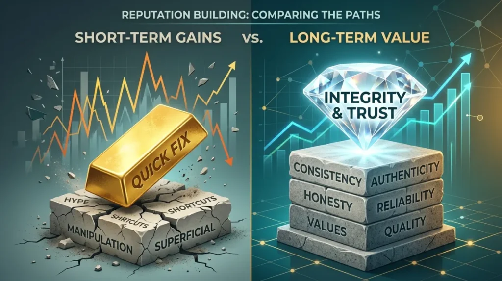 Which investment delivers stronger long-term reputation value?