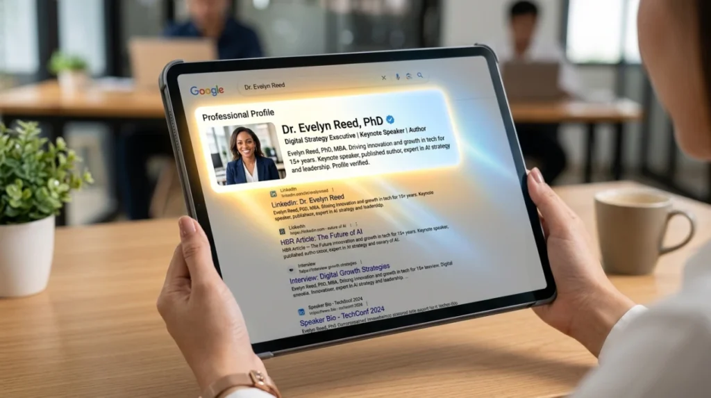 Can professional profile information influence search perception?