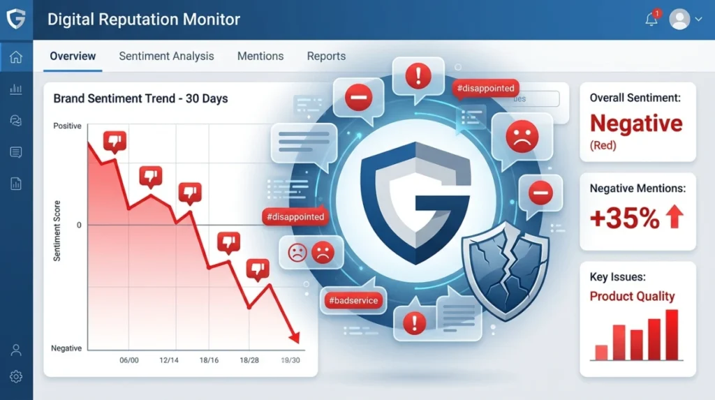 How do reviews and sentiment affect reputation after an account compromise?