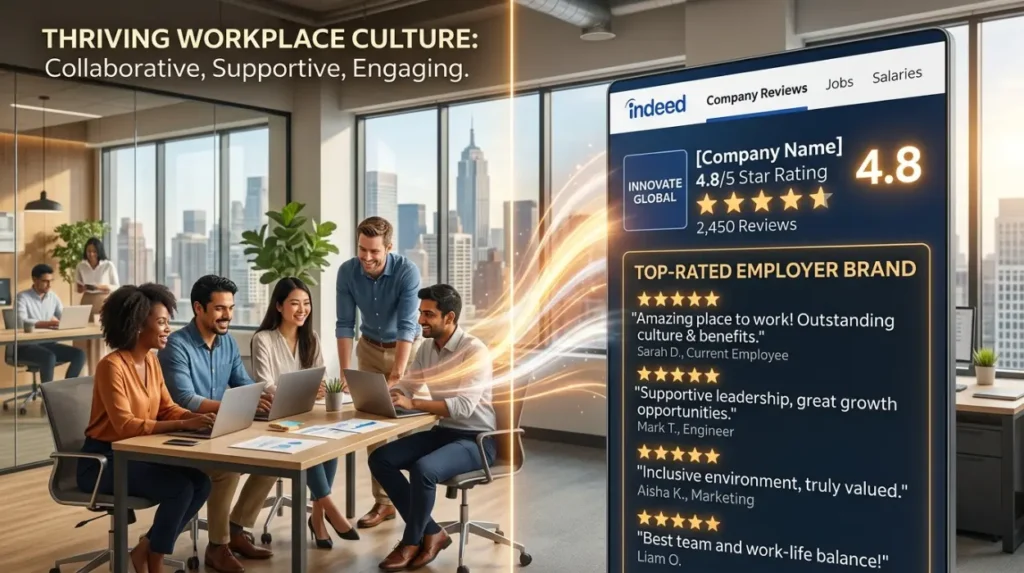 How does employee experience affect future Indeed reviews?