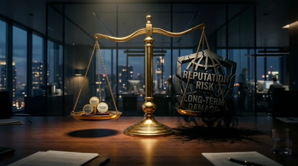 Is reputation management worth the cost compared with long-term reputation risk?