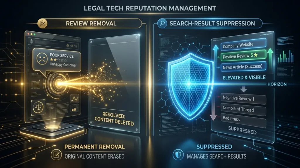 Is review removal more effective than search-result suppression?