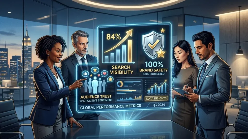 What outcomes can businesses realistically measure from reputation management?