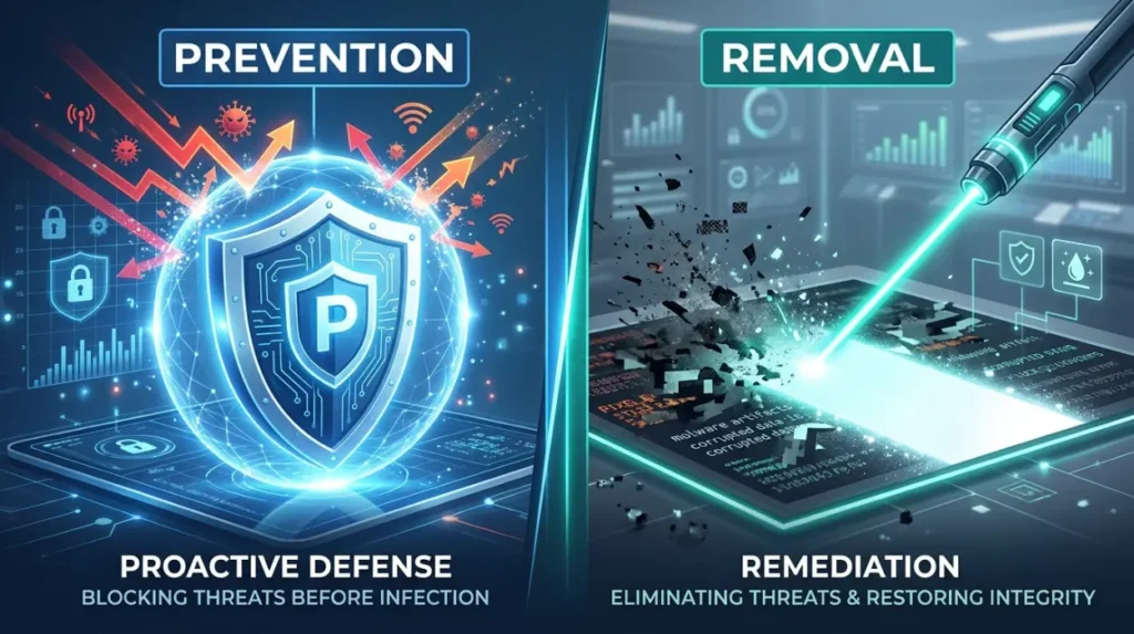 Which approach is more effective: prevention or removal?