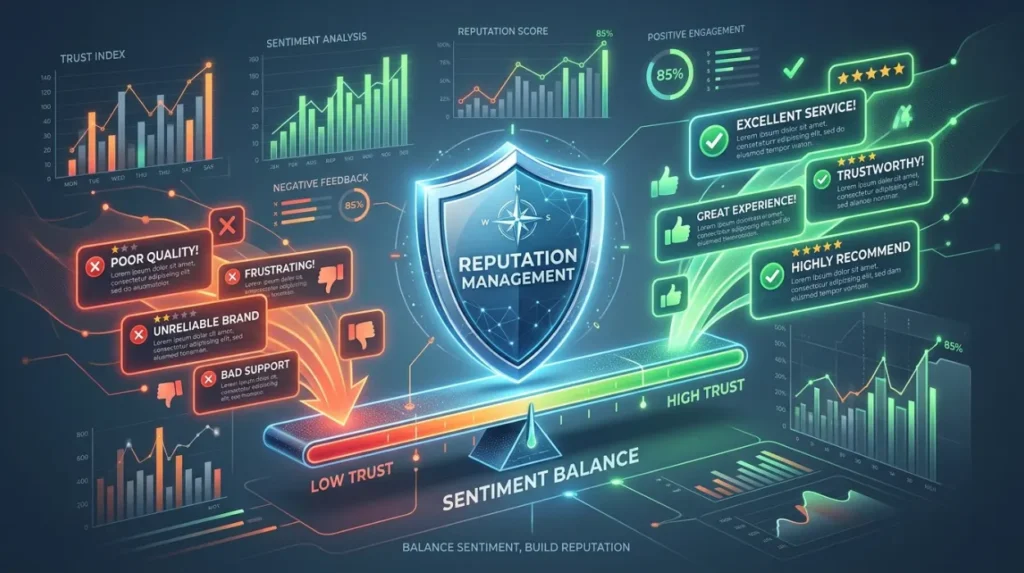 Why is review sentiment important for reputation management?