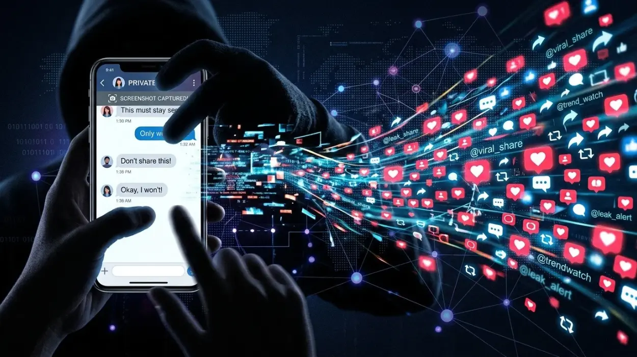 How Leaked Private Chats End Up Shared on Social Media