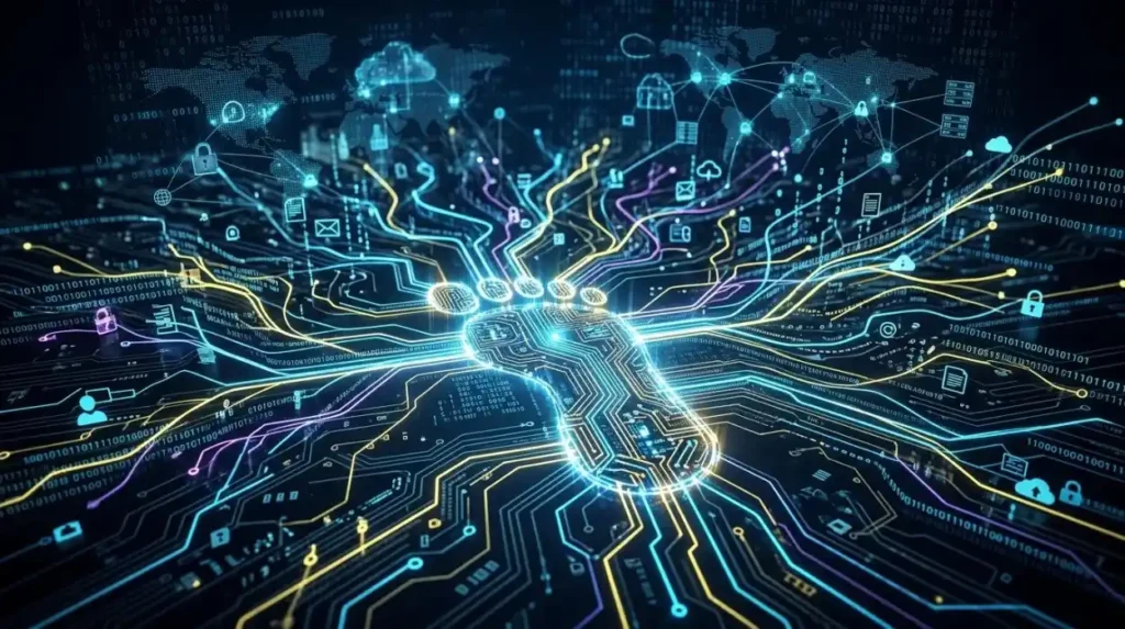 How does a digital footprint expand after private information is leaked?