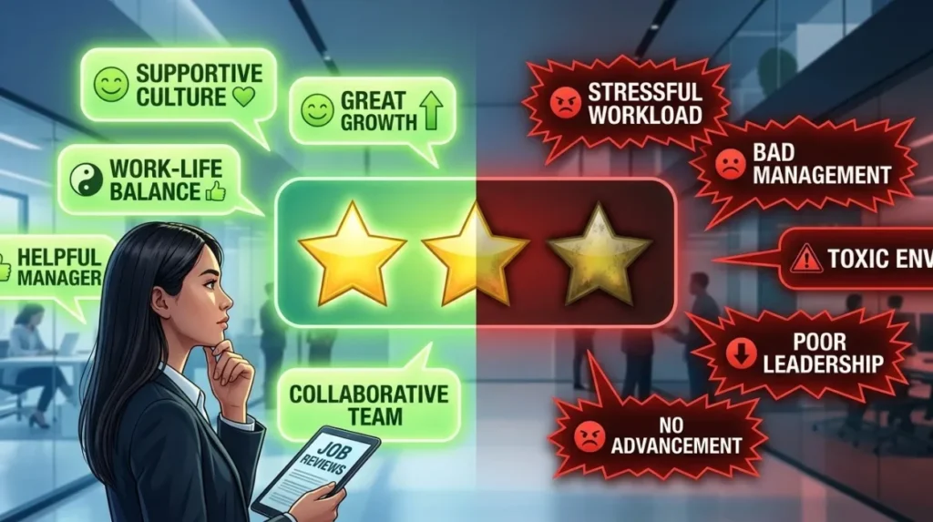 How does review sentiment affect the interpretation of an Indeed rating?