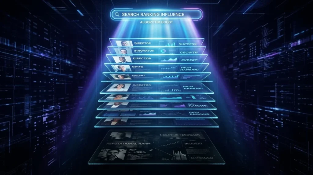 How does search ranking influence affect the effectiveness of suppression?