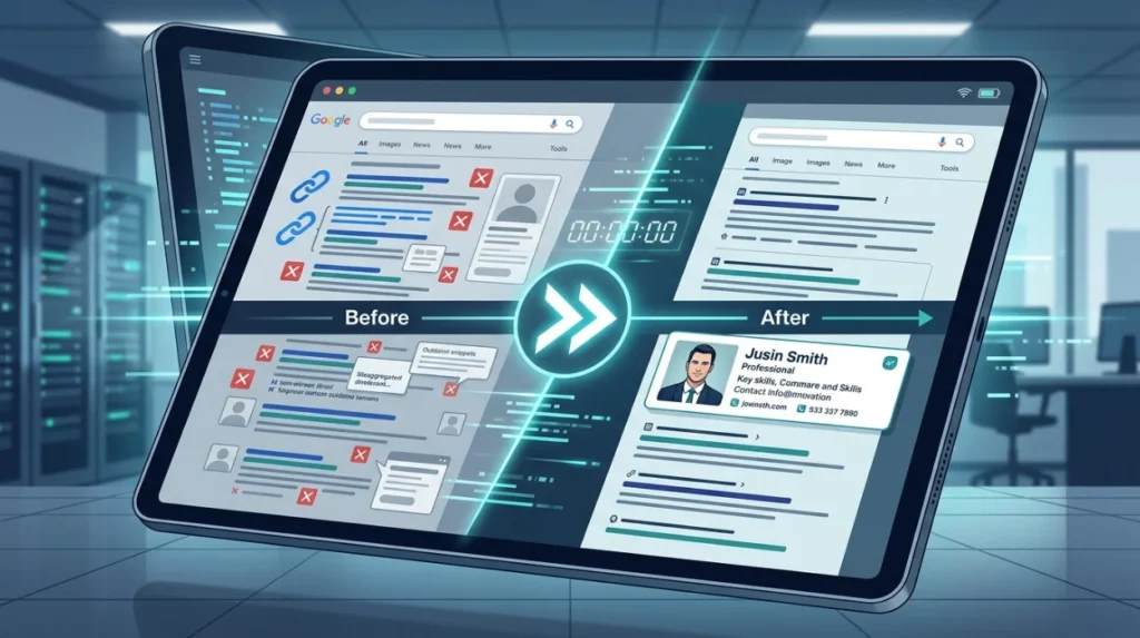 How quickly can personal information removal improve search visibility?