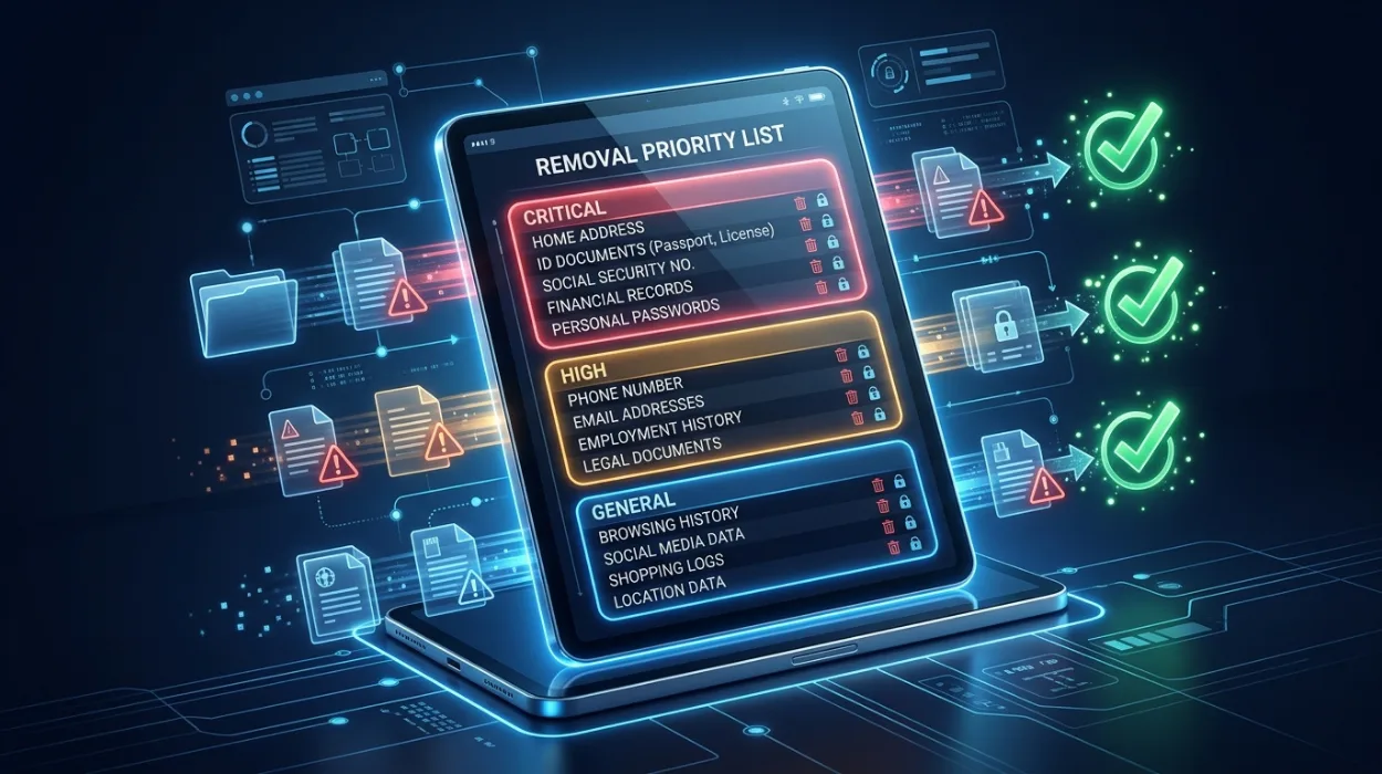 How to Prioritise Which Personal Information to Remove First