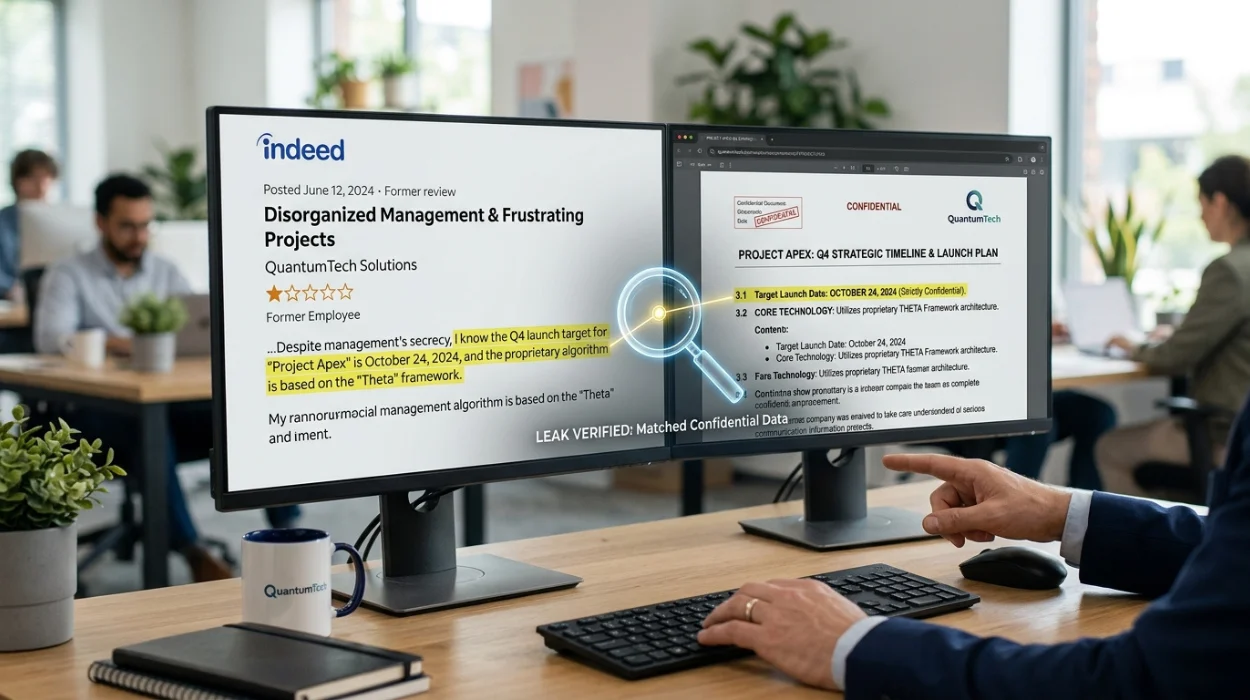 How to Prove an Indeed Review Leaked Confidential Information
