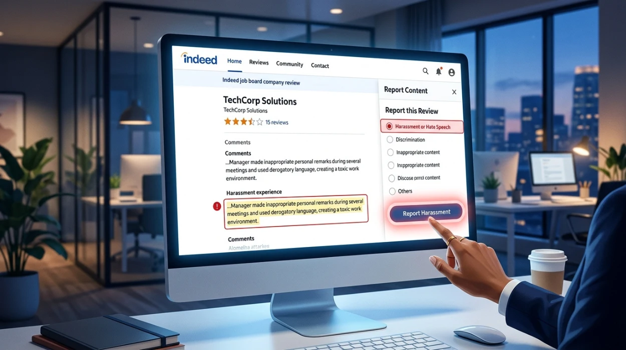 How to Report Harassment or Discrimination in an Indeed Review