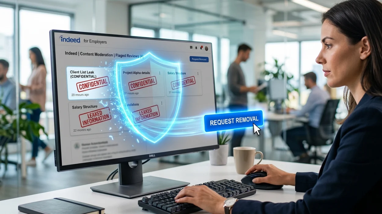 Remove Indeed Reviews Leaking Confidential Company Information Fast
