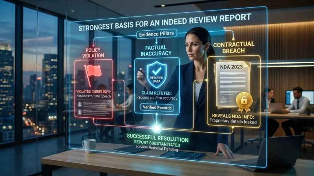 What evidence provides the strongest basis for an Indeed review report?