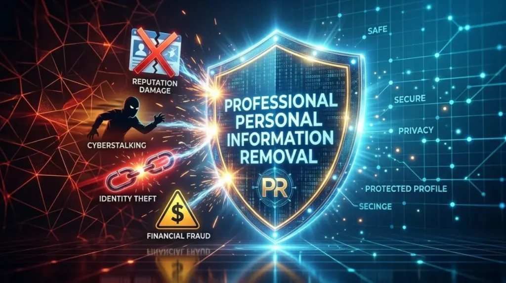 Which risks does professional personal information removal reduce?