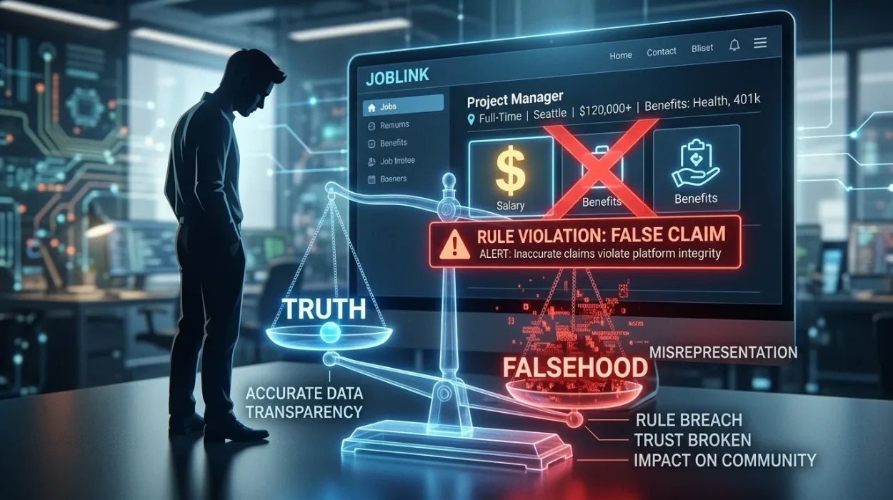 Why False Claims About Pay or Benefits Break Indeed Rules