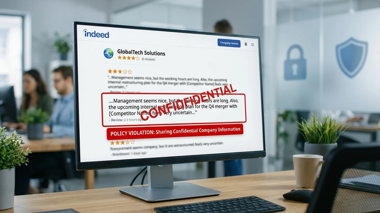 Why Reviews Sharing Confidential Company Information Violate Indeed Policy