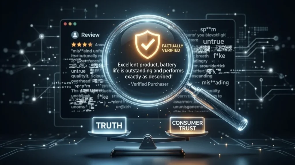Why does factual accuracy matter when evaluating review content?