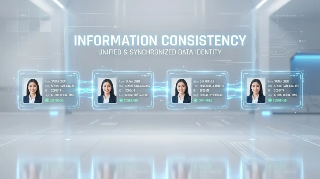 Why does information consistency matter across public sources?