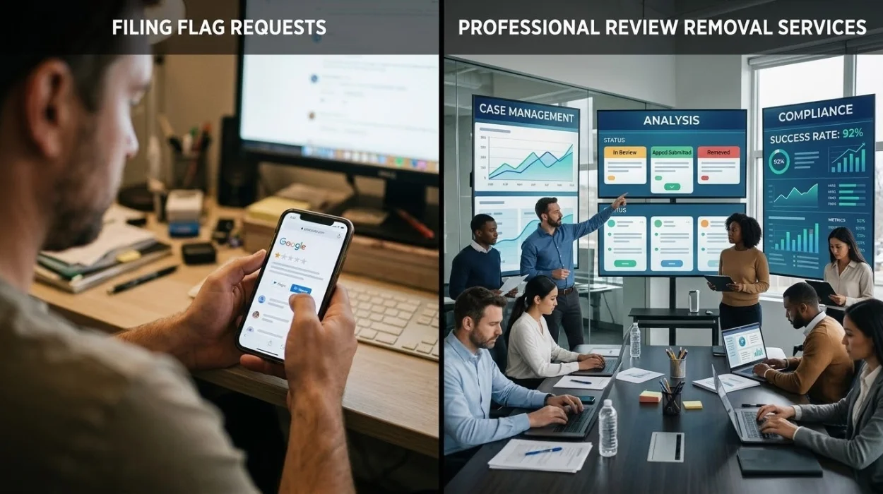 Filing Flag Requests vs. Professional Review Removal Services