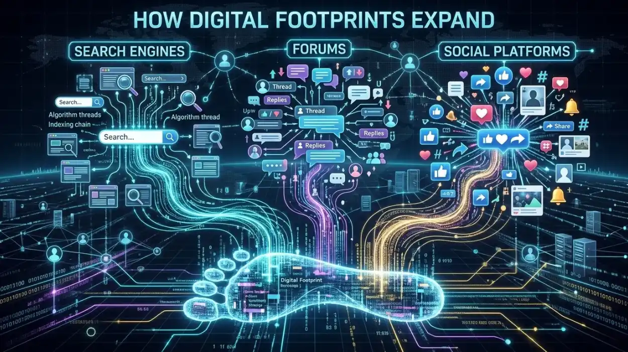 How Digital Footprints Expand Across Search Engines, Forums, and Social Platforms